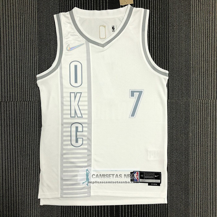 Camiseta Oklahoma City Thunder Carmelo Anthony NO 7 Ciudad 2021-22 Blanco